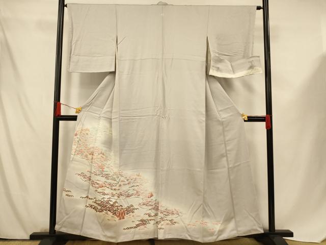 平和屋着物■訪問着 浜松文 暈し染め 反端付き 正絹 逸品 AABF8368fw