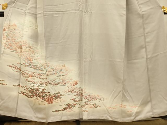 平和屋着物■訪問着 浜松文 暈し染め 反端付き 正絹 逸品 AABF8368fw