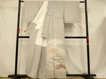 平和屋着物■訪問着 浜松文 暈し染め 反端付き 正絹 逸品 AABF8368fw