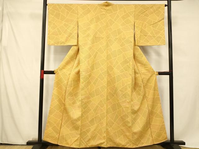 平和屋着物■上質な紬　切り嵌め文様　正絹　逸品　未使用　AABF8378fw