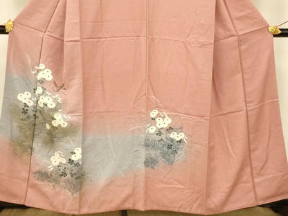 平和屋着物■訪問着 花鳥籬文 暈し染め 金彩 正絹 逸品 AABF8386fw