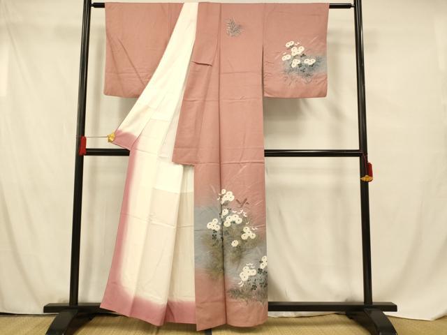 平和屋着物■訪問着 花鳥籬文 暈し染め 金彩 正絹 逸品 AABF8386fw