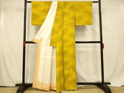 平和屋着物■上質な小紋 霞文 暈し染め 正絹 逸品 AABF8389fw