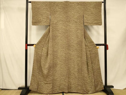 平和屋着物■上質な小紋 草花文 正絹 逸品 AABF8393fw