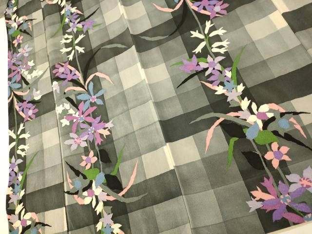 平和屋着物■上質な小紋 枝垂れ花文 正絹 逸品 AABF8406fw