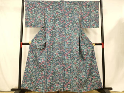 平和屋着物■上質な小紋 松竹梅 魚 正絹 逸品 AABF8410fw