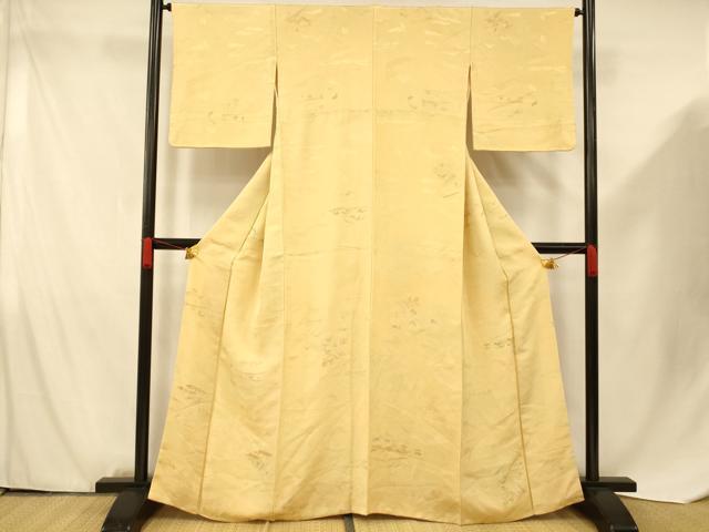 平和屋着物■上質な小紋 地紋起こし 風景文 正絹 逸品 AABF8412fw