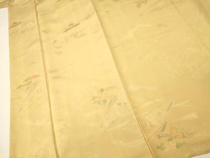 平和屋着物■上質な小紋 地紋起こし 風景文 正絹 逸品 AABF8412fw