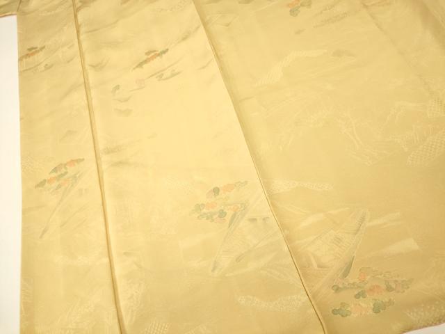 平和屋着物■上質な小紋 地紋起こし 風景文 正絹 逸品 AABF8412fw
