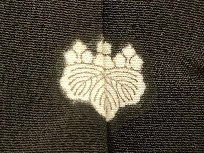平和屋着物■豪華黒留袖 刺繍 吉祥花鳥文 金銀糸 金彩 正絹 逸品 AABF8432fw