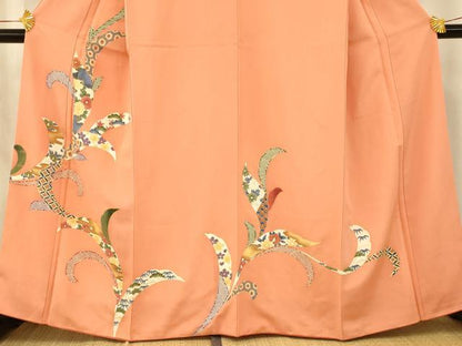 平和屋着物■訪問着　吉祥草花文　金彩　正絹　逸品　AABF8449fw