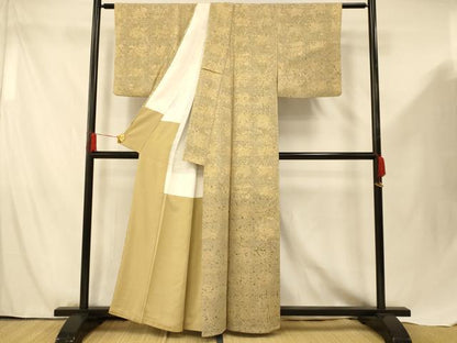 平和屋着物■訪問着 霞格子文 暈し染め 正絹 逸品 AABF8454fw