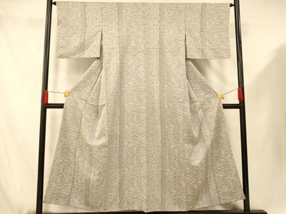 平和屋着物■上質な小紋　格子　正絹　逸品　AABF8456fw