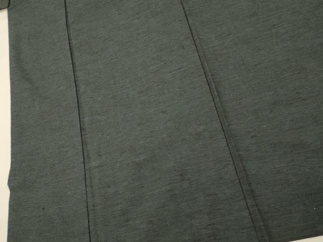 平和屋着物■男性　紬　霞地紋　藍墨茶色　正絹　逸品　AABF8460fw