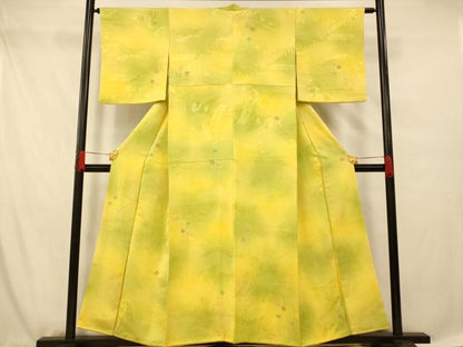 平和屋着物■上質な小紋　霞人物風景文　暈し染め　正絹　逸品　AABF8474fw