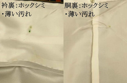 平和屋着物■上質な小紋　縞　黒地　正絹　逸品　AABF8489fw
