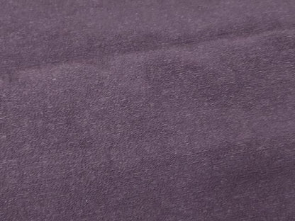 平和屋着物■上質な紬　深紫色　正絹　逸品　AABF8490fw