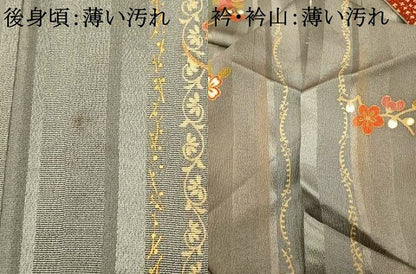 平和屋着物■訪問着　枝花間道　金彩　正絹　逸品　AABF8491fw