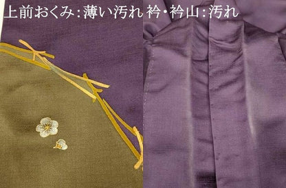 平和屋着物■訪問着　枝梅扇子文　金銀彩　正絹　逸品　AABF8494fw