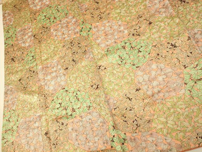 平和屋着物■上質な小紋 切嵌葵文 正絹 逸品 AABF8505fw