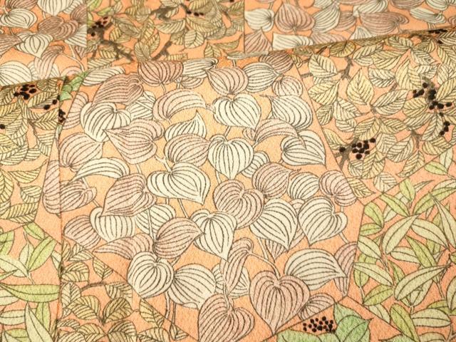 平和屋着物■上質な小紋 切嵌葵文 正絹 逸品 AABF8505fw