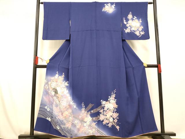 平和屋着物■訪問着 花鳥熨斗文 暈し染め 金彩 正絹 逸品 AABF8515fw