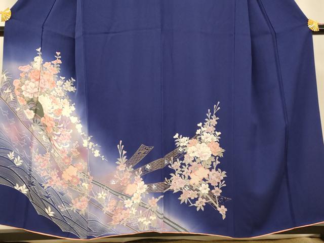 平和屋着物■訪問着 花鳥熨斗文 暈し染め 金彩 正絹 逸品 AABF8515fw