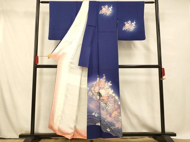 平和屋着物■訪問着 花鳥熨斗文 暈し染め 金彩 正絹 逸品 AABF8515fw