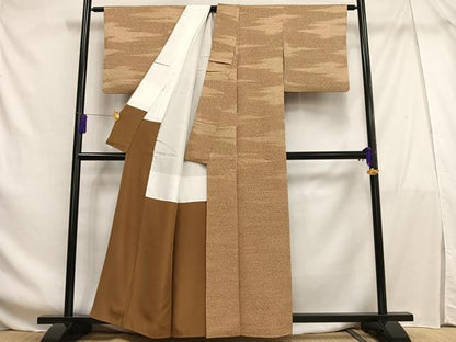平和屋着物■上質な小紋 霞文 暈し染め 正絹 逸品 AABF8521oa