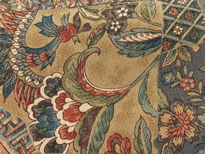 平和屋着物■上質な小紋 更紗花鳥文 正絹 逸品 AABF8524oa