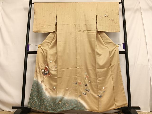 平和屋着物■訪問着 飾花文 暈し染め 金彩 正絹 逸品 AABF8526oa