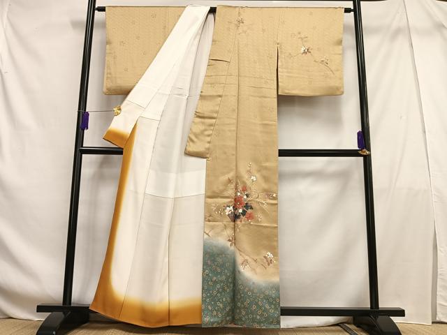 平和屋着物■訪問着 飾花文 暈し染め 金彩 正絹 逸品 AABF8526oa