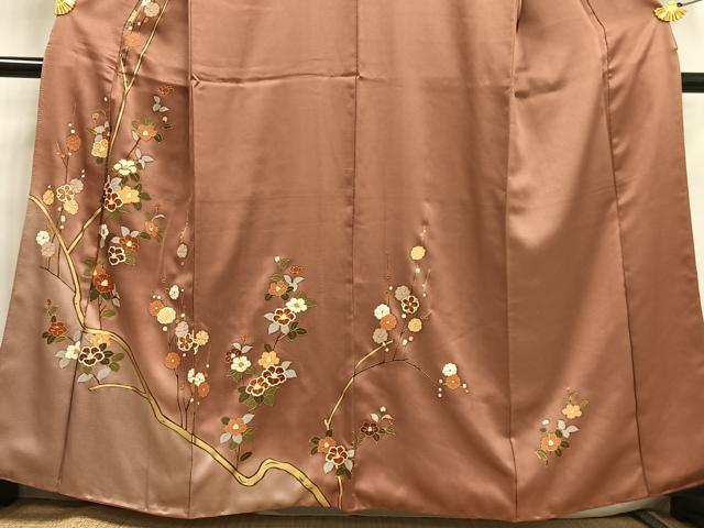 平和屋着物■訪問着 枝花文 暈し染め 金彩 正絹 逸品 AABF8529oa