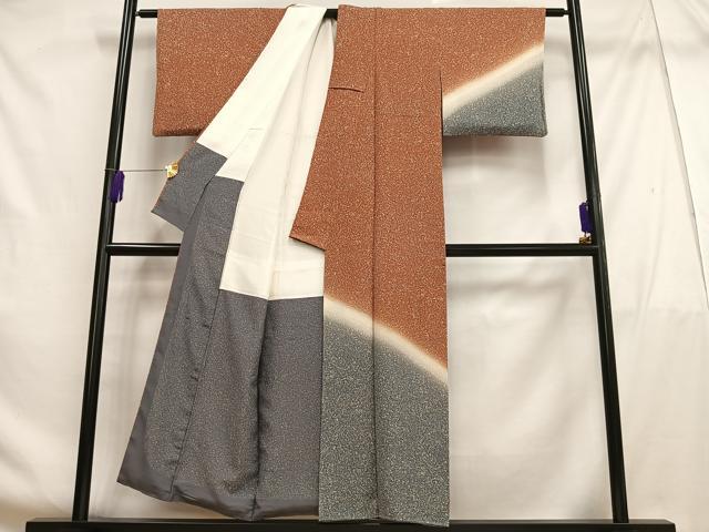 平和屋着物■江戸小紋 訪問着 間瀬国三郎 霞文 暈し染め 正絹 逸品 AABF8531oa