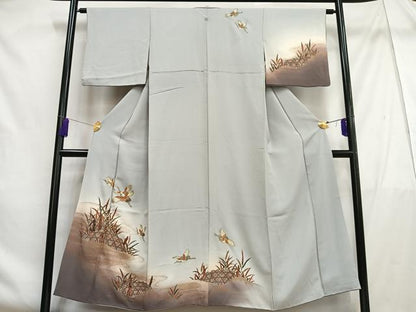 平和屋着物■訪問着 飛鶴文 暈し染め 金彩 正絹 逸品 AABF8543oa