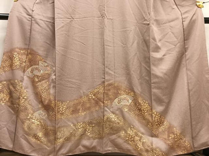平和屋着物■中国三大刺繍　汕頭刺繍　スワトウ刺繍　訪問着　扇面草花文　暈し染め　金彩　正絹　逸品　AABF8546oa