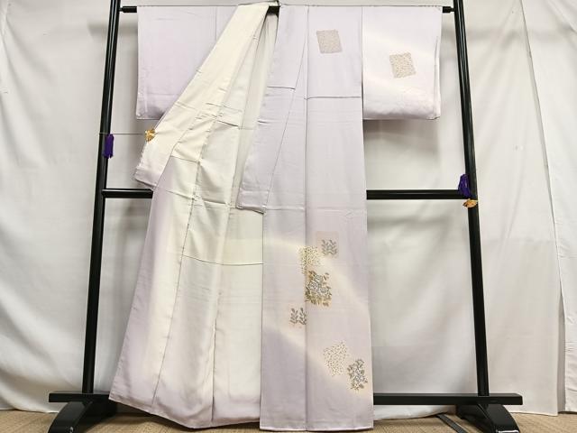 平和屋着物■訪問着 色紙草花文 暈し染め 金銀彩 正絹 逸品 AABF8548oa