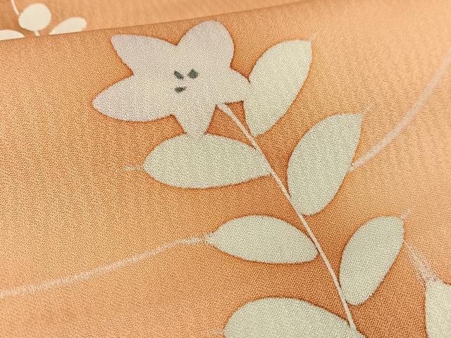平和屋着物■上質な小紋 枝花文 正絹 逸品 AABF8550oa