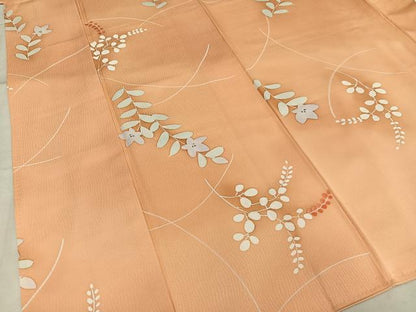 平和屋着物■上質な小紋 枝花文 正絹 逸品 AABF8550oa
