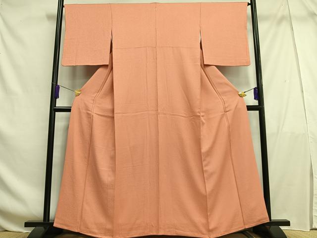 平和屋着物■上質な色無地 紋意匠 東雲色 正絹 逸品 AABF8554oa