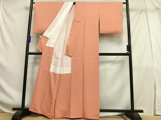 平和屋着物■上質な色無地 紋意匠 東雲色 正絹 逸品 AABF8554oa