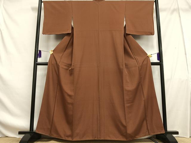 平和屋着物■上質な小紋 網目文 正絹 逸品 未使用 AABF8564oa