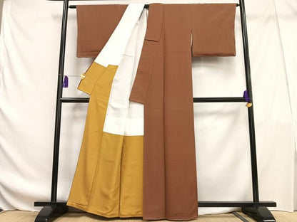 平和屋着物■上質な小紋 網目文 正絹 逸品 未使用 AABF8564oa