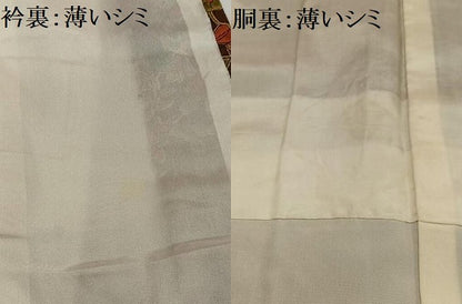 平和屋着物■上質な小紋 更紗花文 正絹 逸品 AABF8569oa