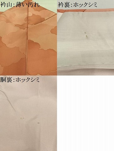 平和屋着物■上質な小紋 地紋起こし 雲重ね文 正絹 逸品 AABF8570oa