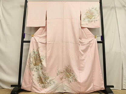 平和屋着物■訪問着 花車文 暈し染め 金銀彩 やまと誂製 正絹 逸品 AABF8575oa