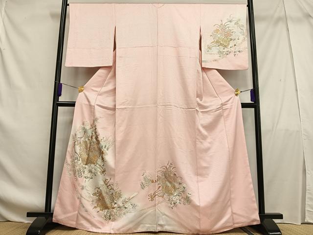 平和屋着物■訪問着 花車文 暈し染め 金銀彩 やまと誂製 正絹 逸品 AABF8575oa