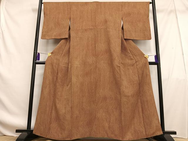 平和屋着物■上質な小紋 よろけ縞 正絹 逸品 AABF8577oa
