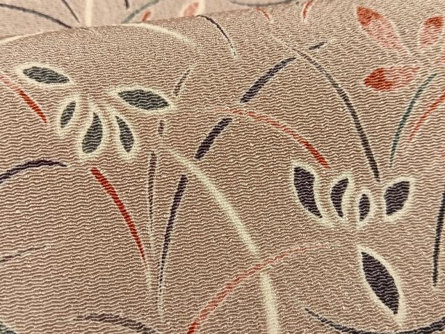 平和屋着物■上質な小紋 草花文 正絹 逸品 AABF8578oa