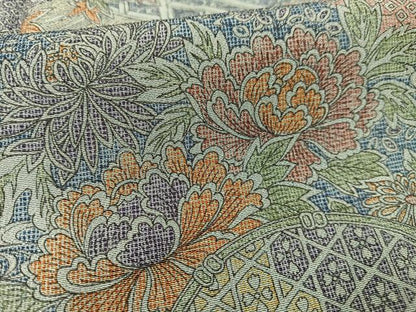 平和屋着物■上質な小紋 渡橋草花文 正絹 逸品 未使用 AABF8580oa